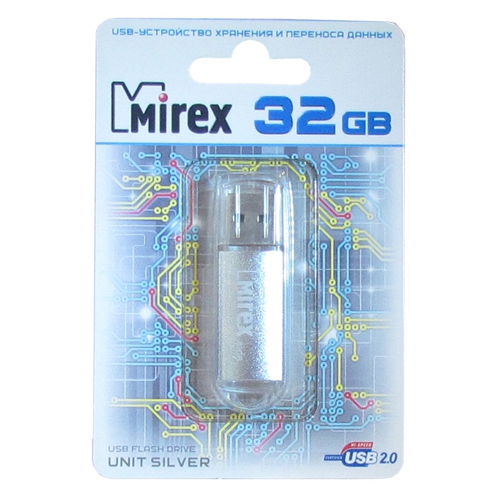 фото USB Флеш-накопитель Mirex Unit USB 2.0 32GB, 13600-FMUUSI32