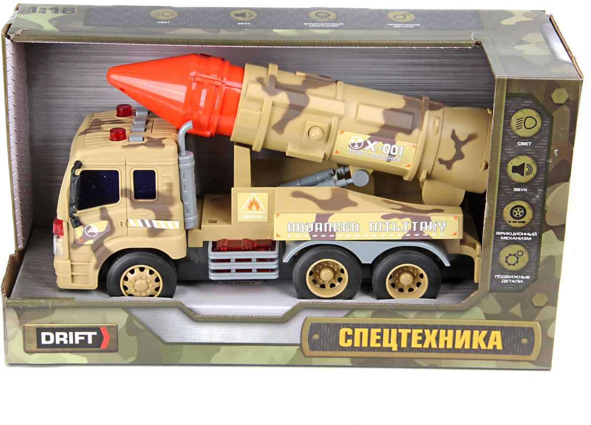 фото Спецтехника фрикционная Drift Military Desert Missile Vehicle, 1:16, 70799