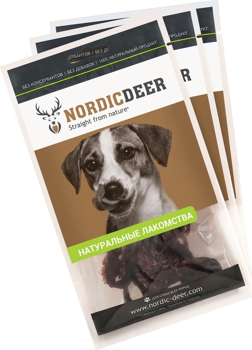 фото Лакомство для собак Nordic Deer "Сердце баранина", 3шт по 40 г