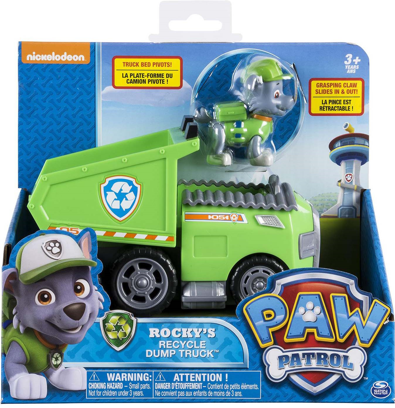 фото Paw Patrol Игровой набор Машинка спасателя и щенок Rocky цвет зеленый серый