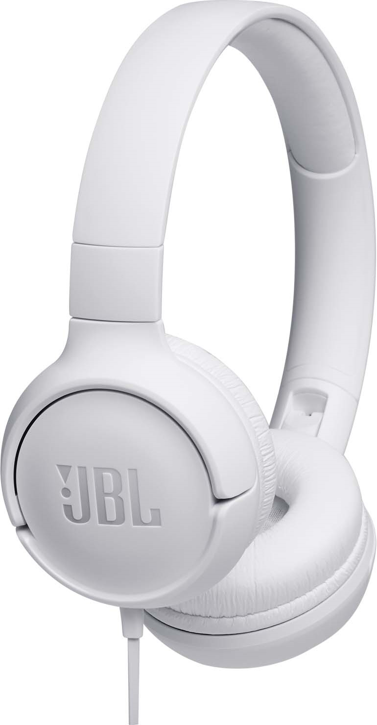 Проводные накладные наушники JBL TUNE 500, 3.5 мм с микрофоном, с  шумоподавлением, белые