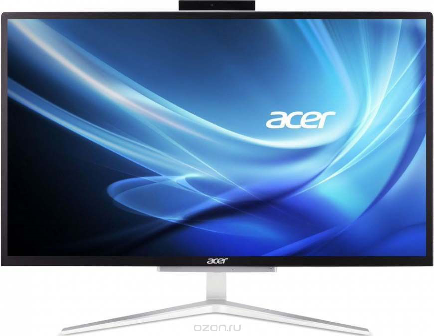 фото Моноблок Acer Aspire C22-820, DQ.BCMER.004, 21.5", серебристый, черный