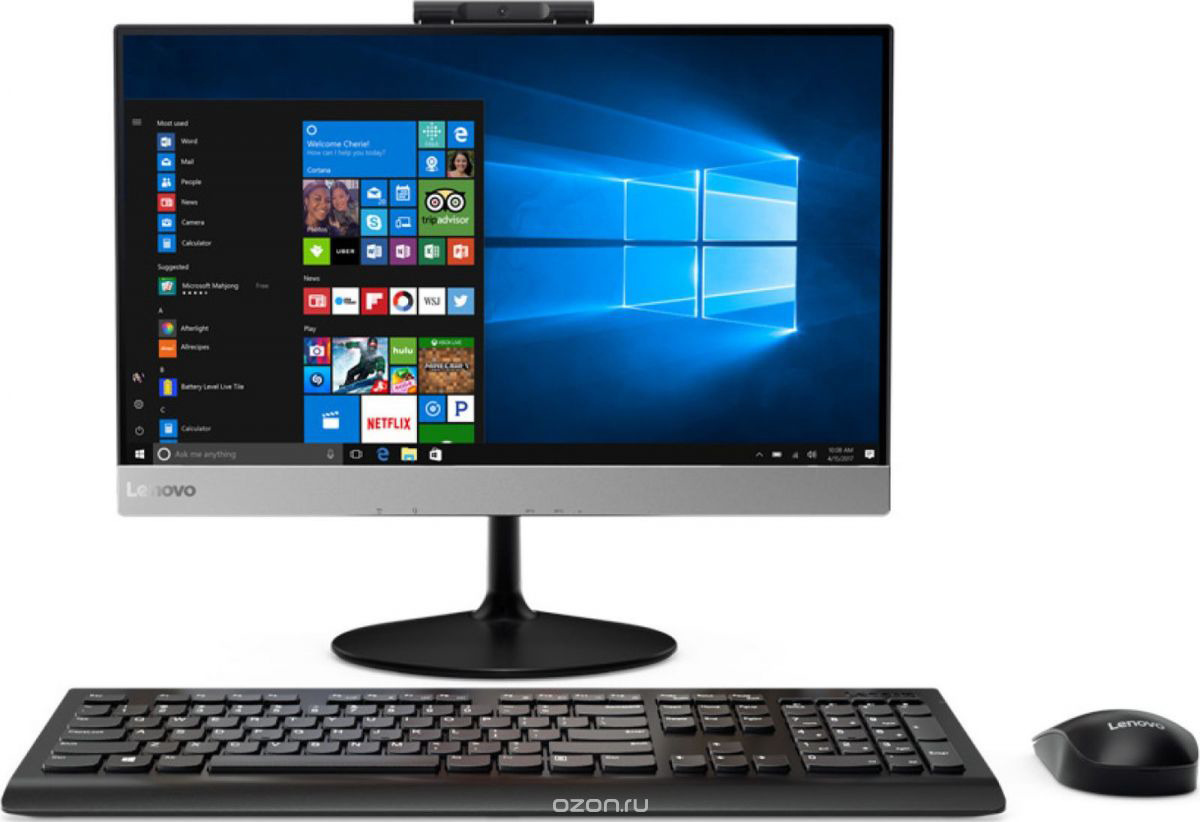 фото Моноблок Lenovo V410z, 10QV001BRU, 21.5", черный