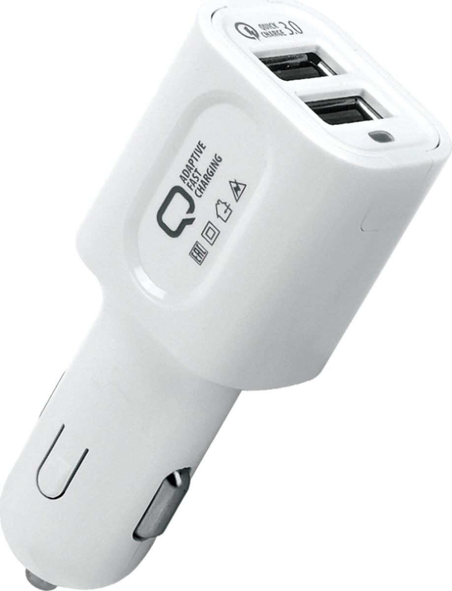 фото Автомобильное зарядное устройство QUMO Dual Quick Charge 3.0 (Charger 0020), 21788, белый