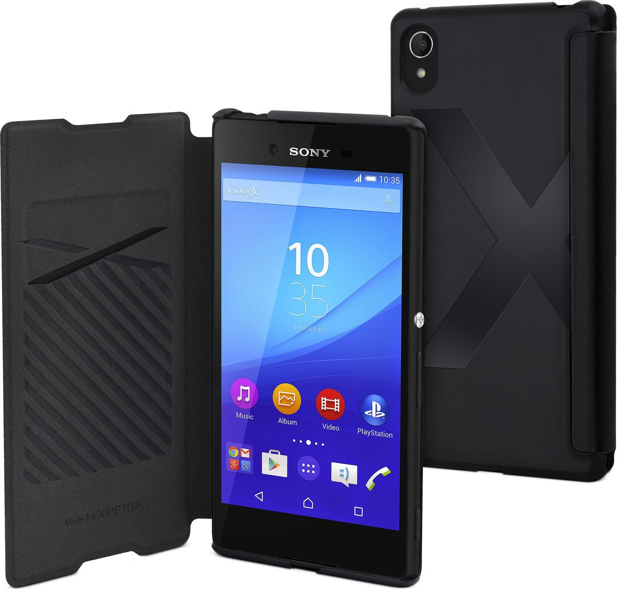 Чехол для сотового телефона Muvit MFX Easy Folio Case для Sony Xperia Z3+, SEEAF0031, черный