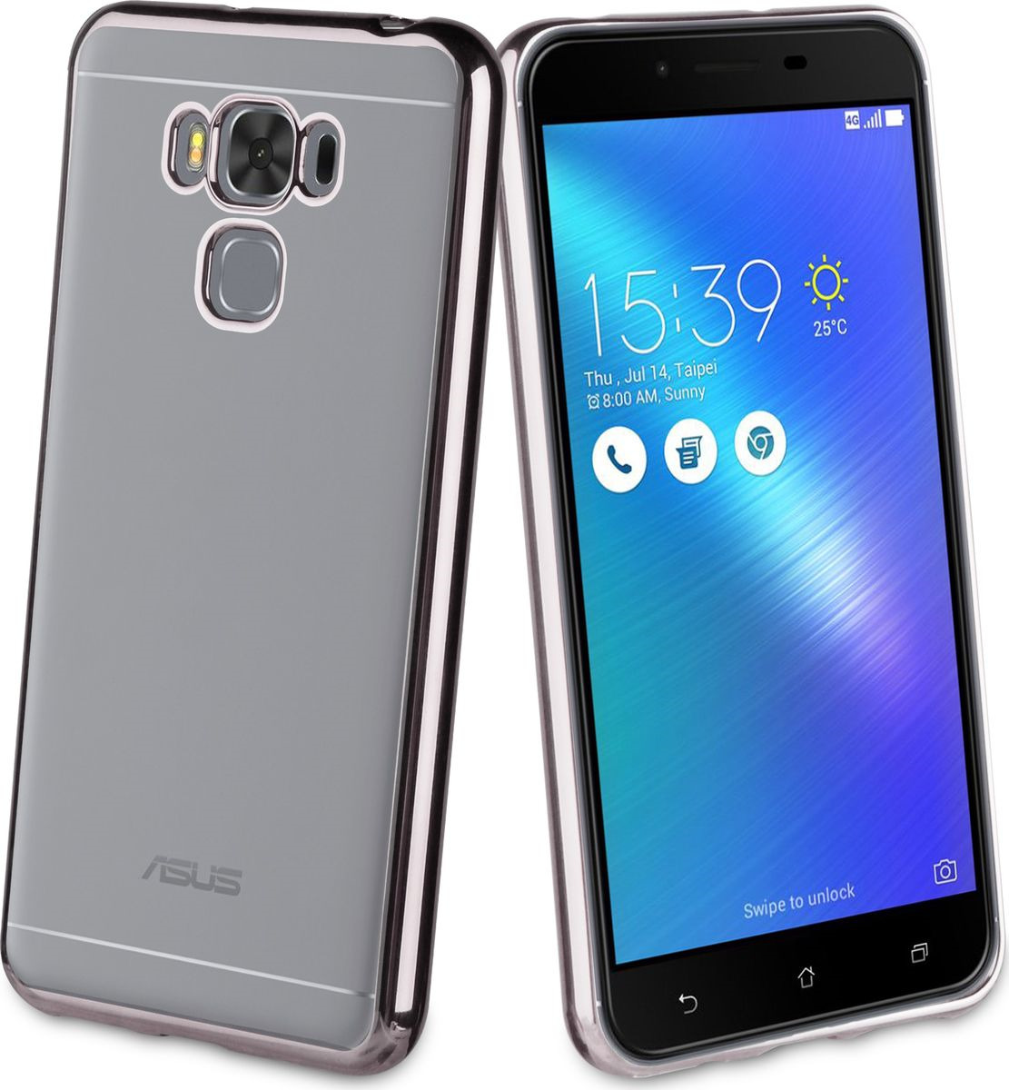 фото Чехол для сотового телефона Muvit Bling Case для ASUS Zenfone 3 Max (ZC553KL), MLBKC0182, металлик