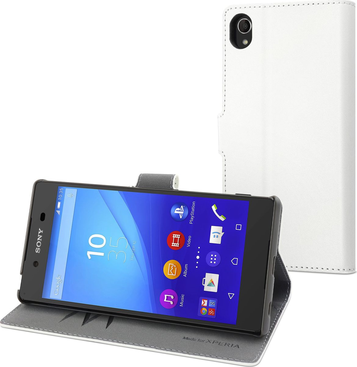 Чехол для сотового телефона Muvit MFX Wallet Folio Case для Sony Xperia Z3+, SEWAL0014, белый