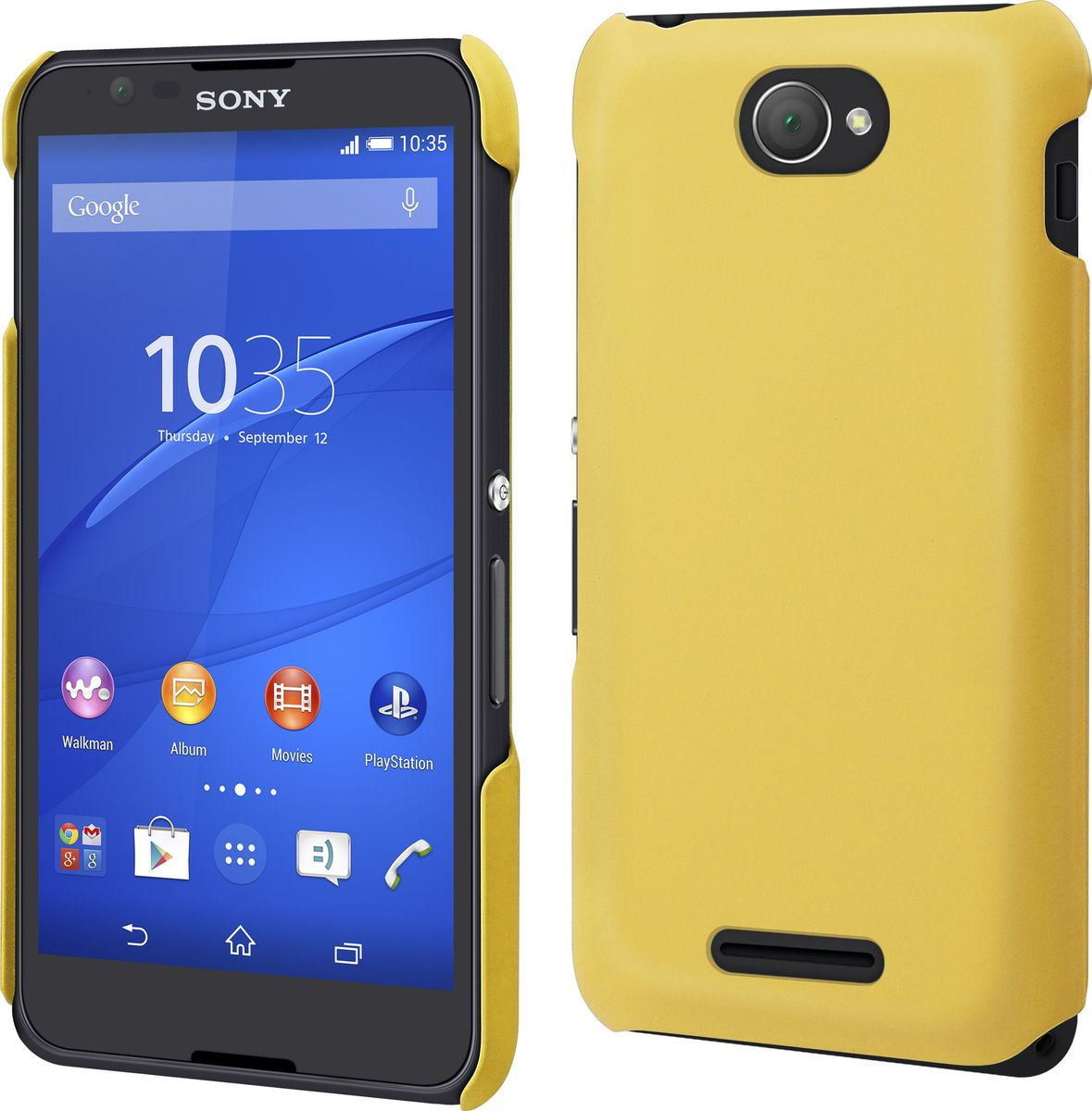 Чехол для сотового телефона Muvit MFX Rubber Back Case для Sony Xperia E4, SEBKC0035, желтый
