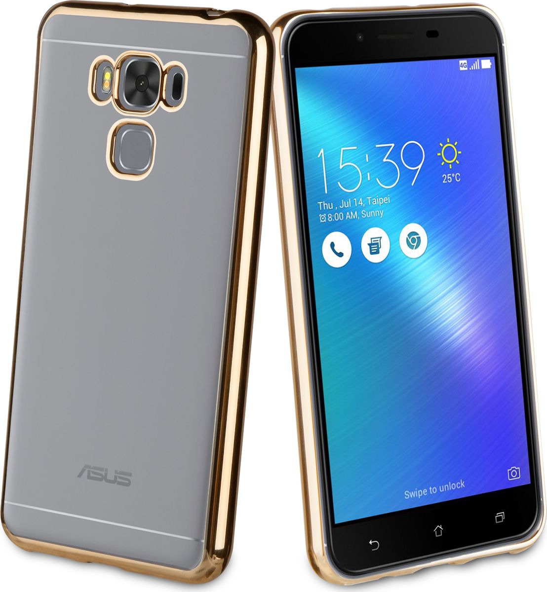 фото Чехол для сотового телефона Muvit Bling Case для ASUS Zenfone 3 Max (ZC553KL), MLBKC0181, золотой