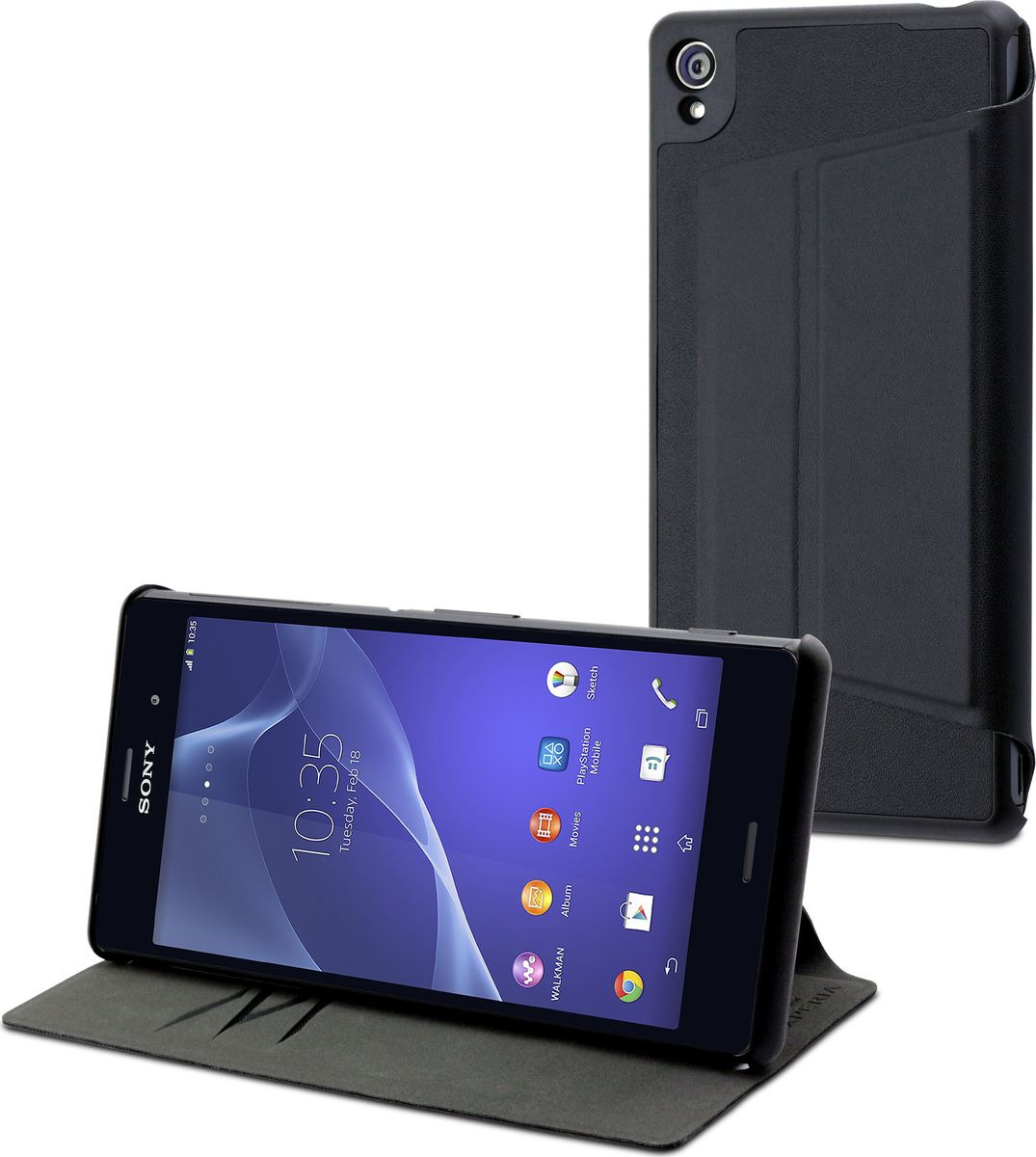 фото Чехол для сотового телефона Muvit MFX Stand Folio для Sony Xperia Z3, SESLI0130, черный