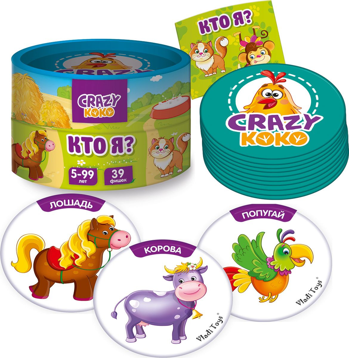 фото Обучающая игра Vladi Toys Crazy Koko Кто я?, VT8022-02