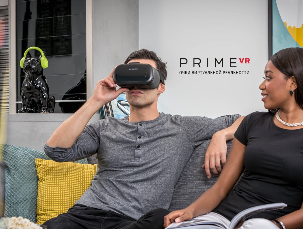 фото Очки виртуальной реальноcти для смартфонов Homido Homido Prime, HMD-03, черный