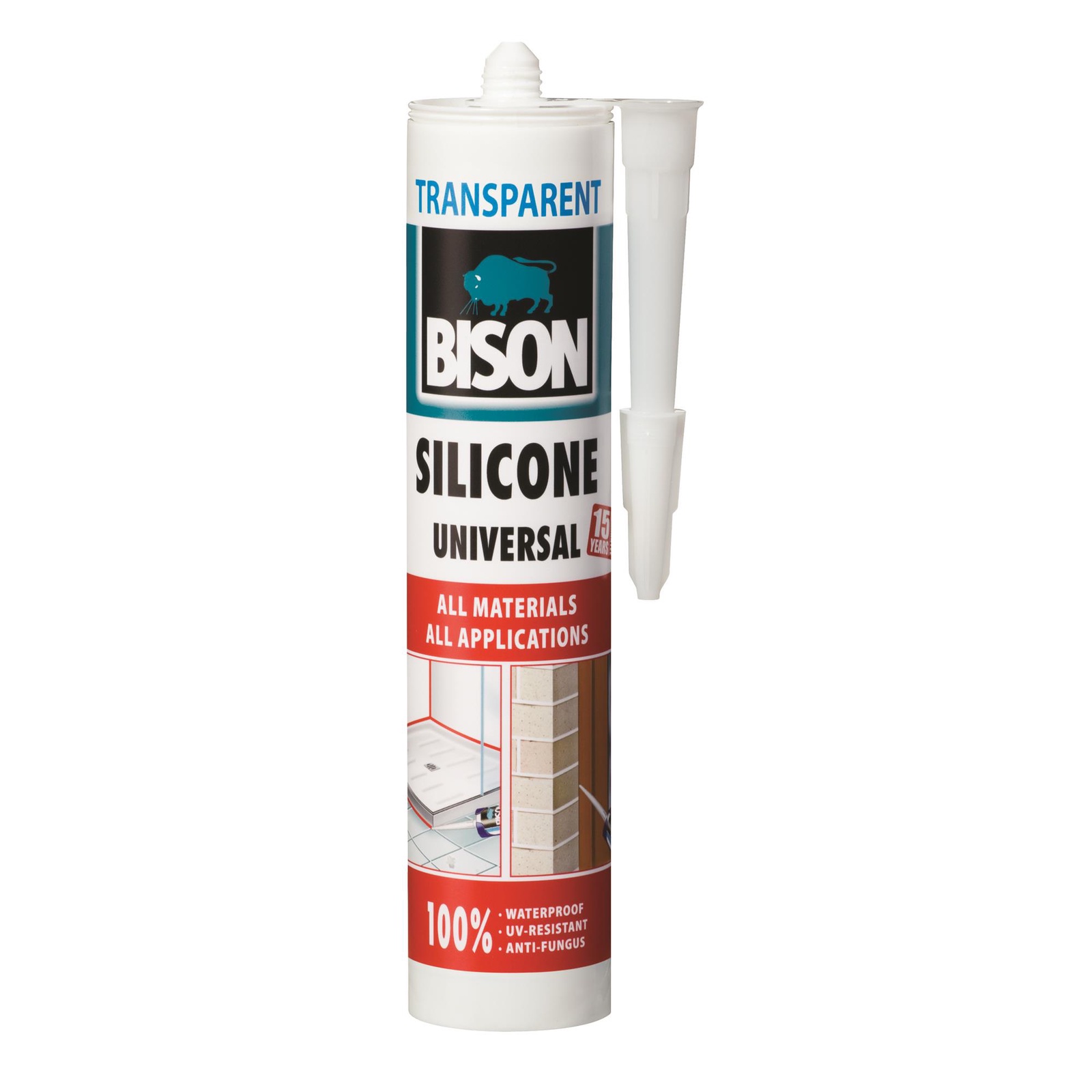 фото Герметик BISON Силикон универс. белый BISON SILICONE UNIVERSAL WHITE 280ML, 6306986