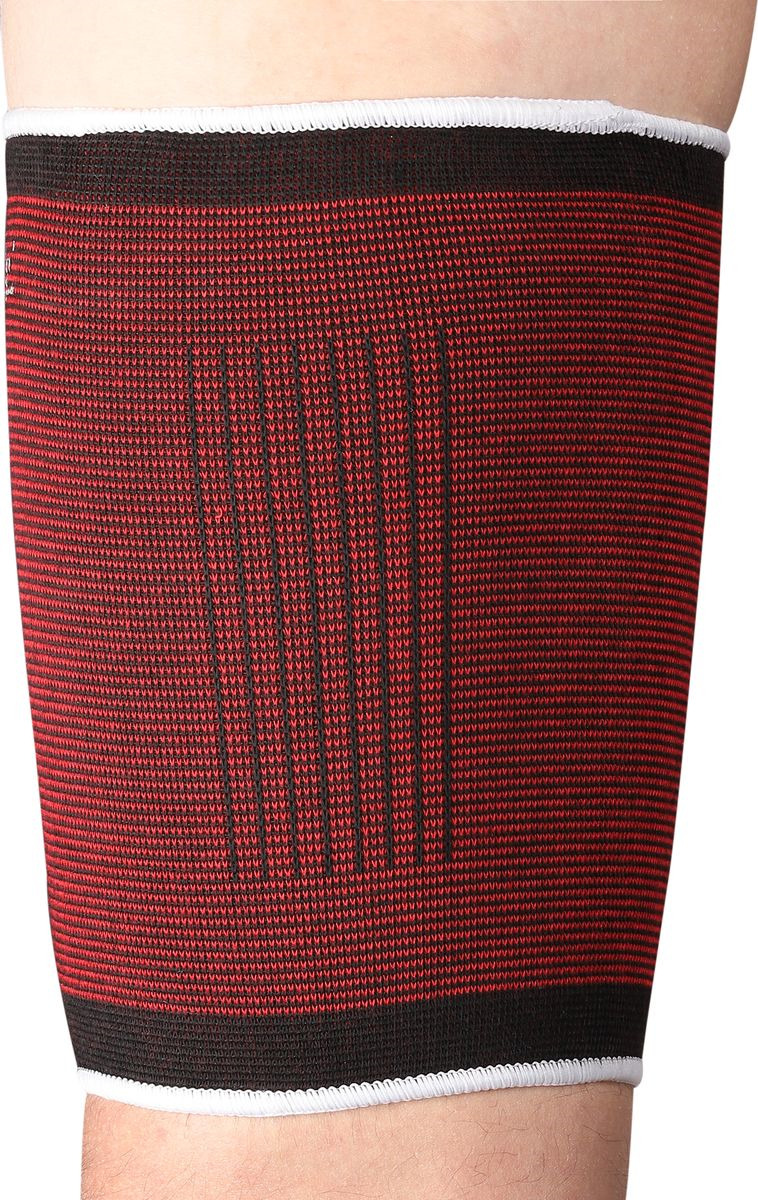 Суппорт бедра эластичный Indigo 2001B-TSP, 00027142, черно-красный, размер M