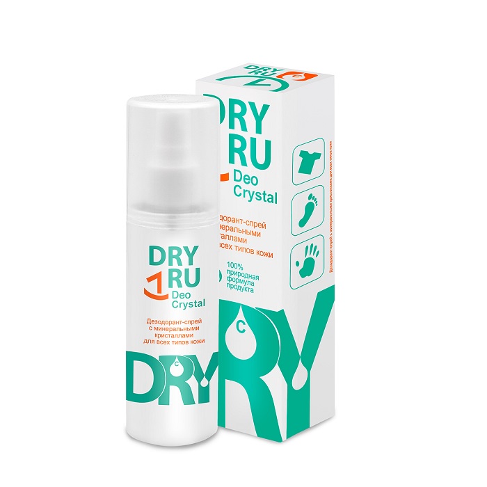 Дезодорант Dry RU Deo Crystal / Драй РУ Део Кристал - дезодорант-спрей с минеральными кристаллами для всех типов кожи
