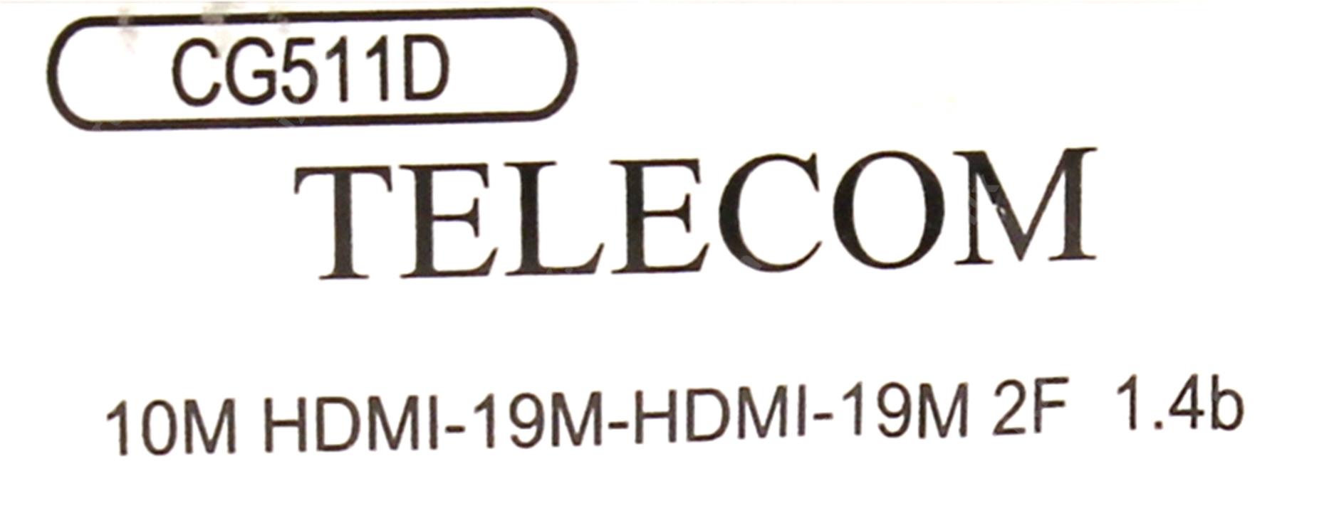 фото Кабель TELECOM HDMI to HDMI 19M -19M ver.1.4b, 2 фильтра, 10м, CG511D-10M