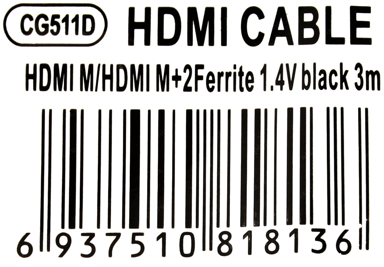 фото Кабель TELECOM HDMI 19M/19M, CG511D-3M, черный