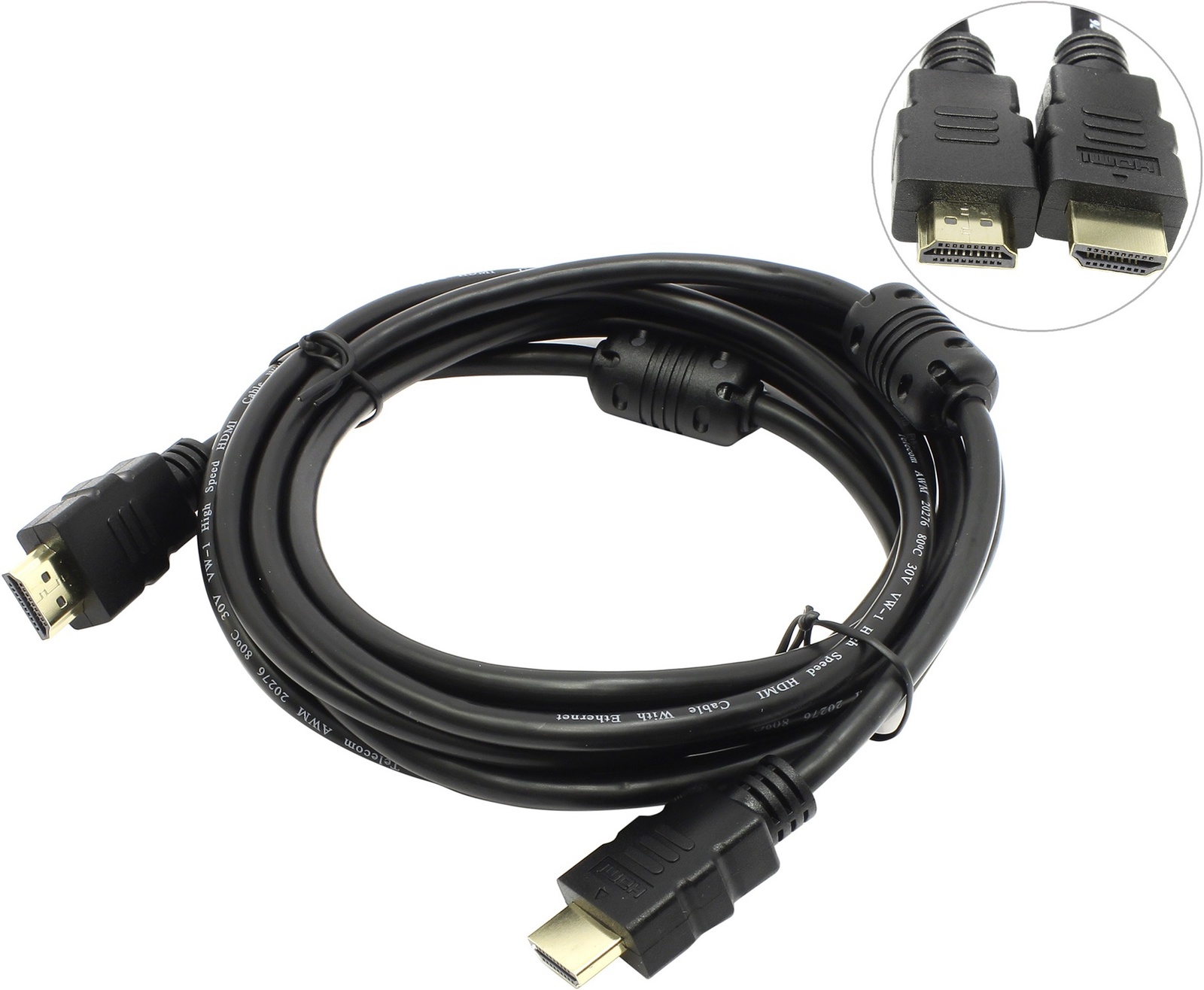 фото Кабель TELECOM HDMI 19M/19M, CG511D-3M, черный