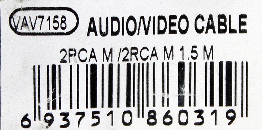 фото Кабель VCOM 2xRCA M - 2xRCA M 1, 5m, VAV7158-1.5M, VAV7158-1.5M