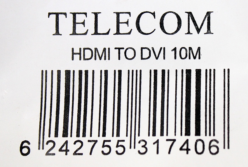 фото Кабель TELECOM HDMI - DVI-D 19M/19M, CG480G-10M, черный