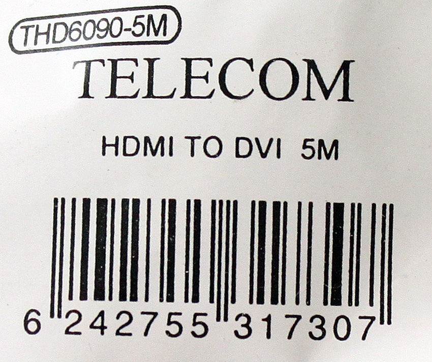 фото Кабель TELECOM HDMI - DVI-D 19M/19M, CG480G-5M, черный