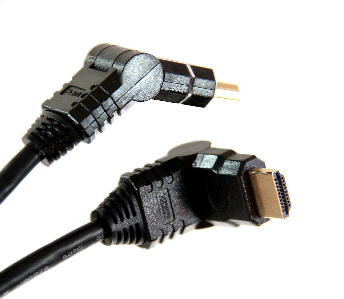 фото Кабель HDMI 19M/M с двумя поворотными коннекторами 1.4V , 1м Telecom <CG501D-A180_1M>