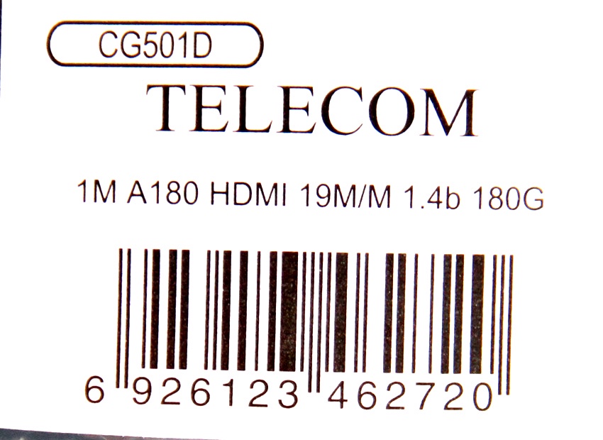 фото Кабель HDMI 19M/M с двумя поворотными коннекторами 1.4V , 1м Telecom <CG501D-A180_1M>