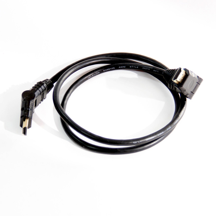 фото Кабель HDMI 19M/M с двумя поворотными коннекторами 1.4V , 1м Telecom <CG501D-A180_1M>