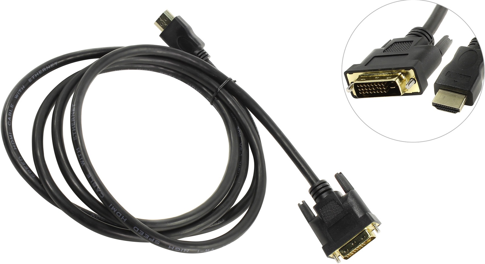 фото Кабель HDMI to DVI-D (19M-25M), 3м, TV-COM <LCG135E-3M>