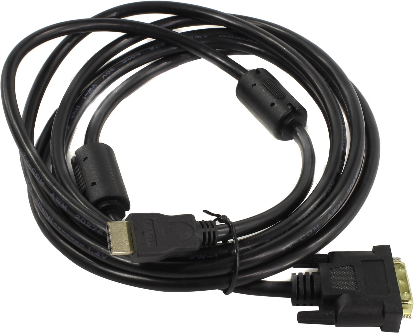 фото Кабель TVCOM HDMI to DVI-D 19M/25M, LCG135F-3M, черный Tv-com