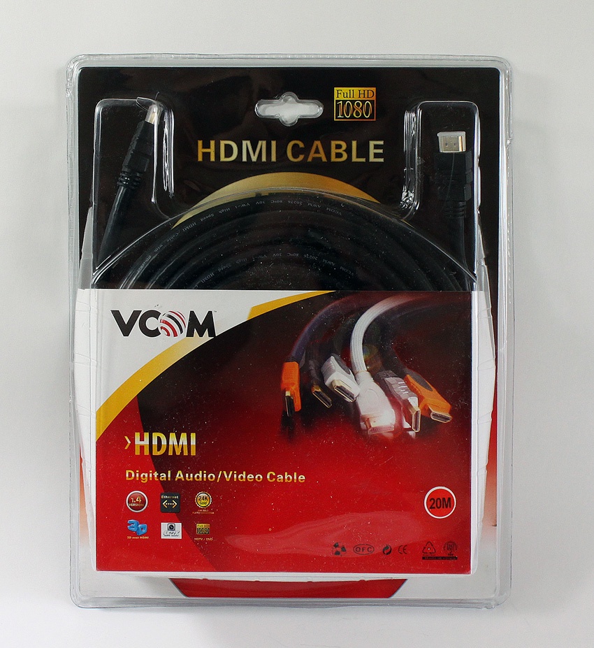 фото Кабель VCOM HDMI 19M/M ver 1.4, VHD6020D-25M, черный