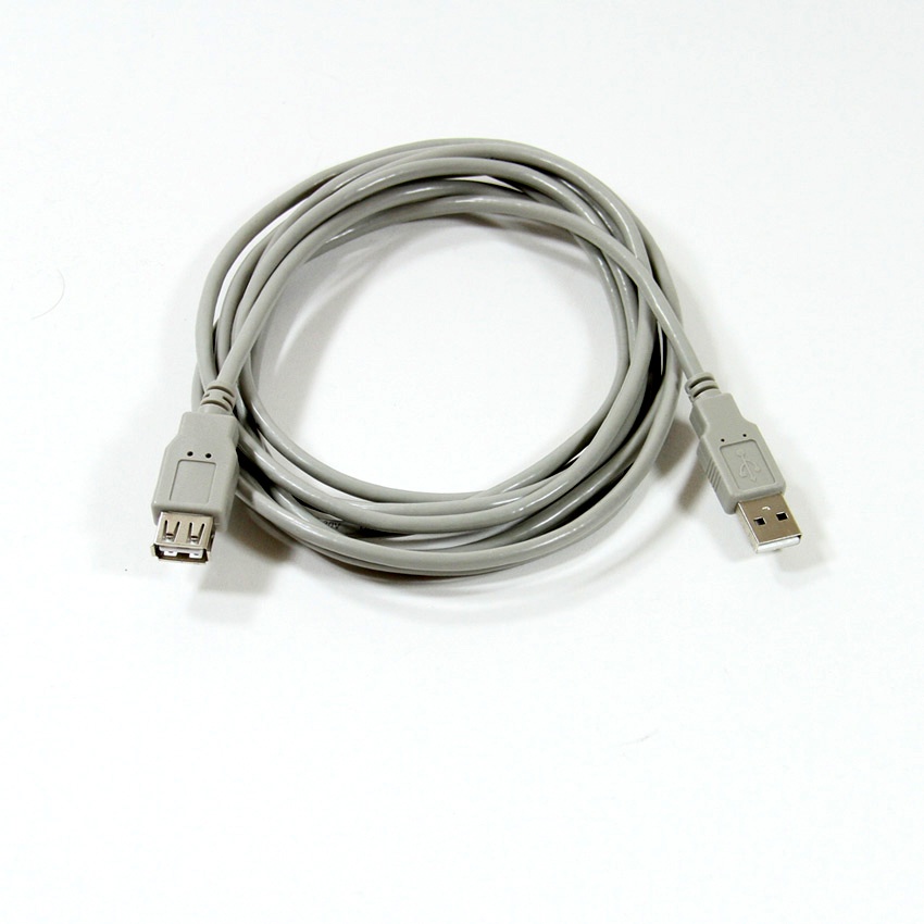 фото Кабель AOPEN USB2.0 AM-AF, ACU202G-3M, серый