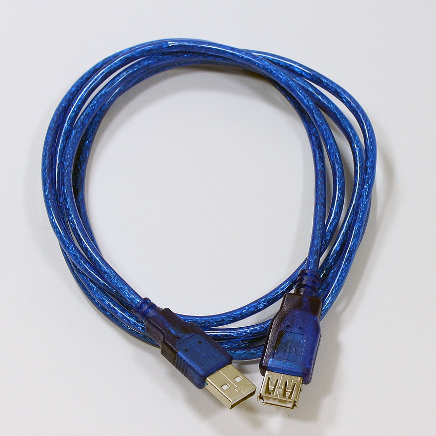 фото Кабель TELECOM USB2.0 AM-AF, VUS6956T-3MTBO, синий