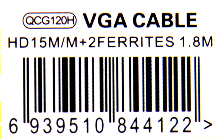 фото Кабель TVCOM SVGA 15M M 1, 8m 2 фильтра QCG120H-1.8M, QCG120H-1.8M Tv-com