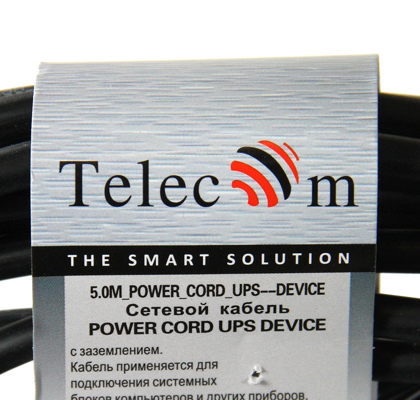 фото Кабель TELECOM UPS → 220V IEC-320-C13 C14, TP020-5.0-BK, черный