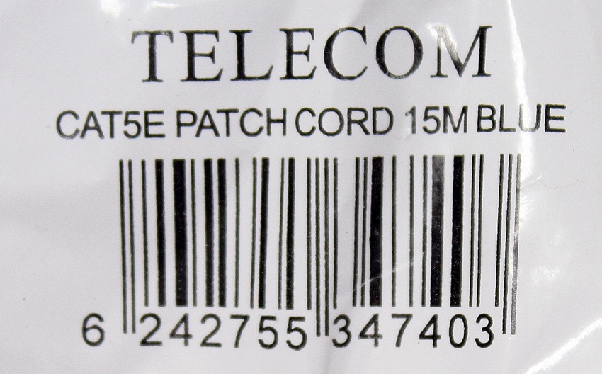 фото Патч-корд TELECOM UTP кат.5е, NA102-L-15M, синий