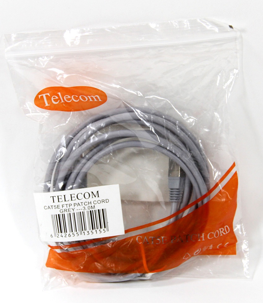 фото Патч-корд TELECOM FTP кат.5e 3m, NA102-FTP-C5E-3M