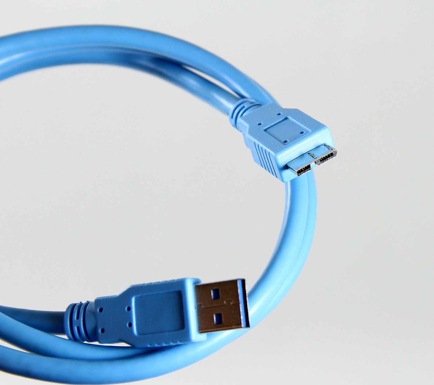 фото Кабель TELECOM USB3.0 Am-MicroBm 1m, TUS717-1.0M, голубой