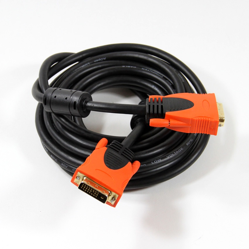 фото Кабель AOPEN DVI-DVI Dual Link 25M-25M, 5m, 2 фильтра ACG446D-5M, ACG446D-5M