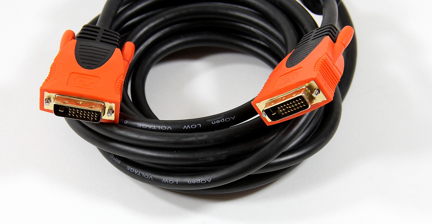 фото Кабель AOPEN DVI-DVI Dual Link 25M-25M, 5m, 2 фильтра ACG446D-5M, ACG446D-5M