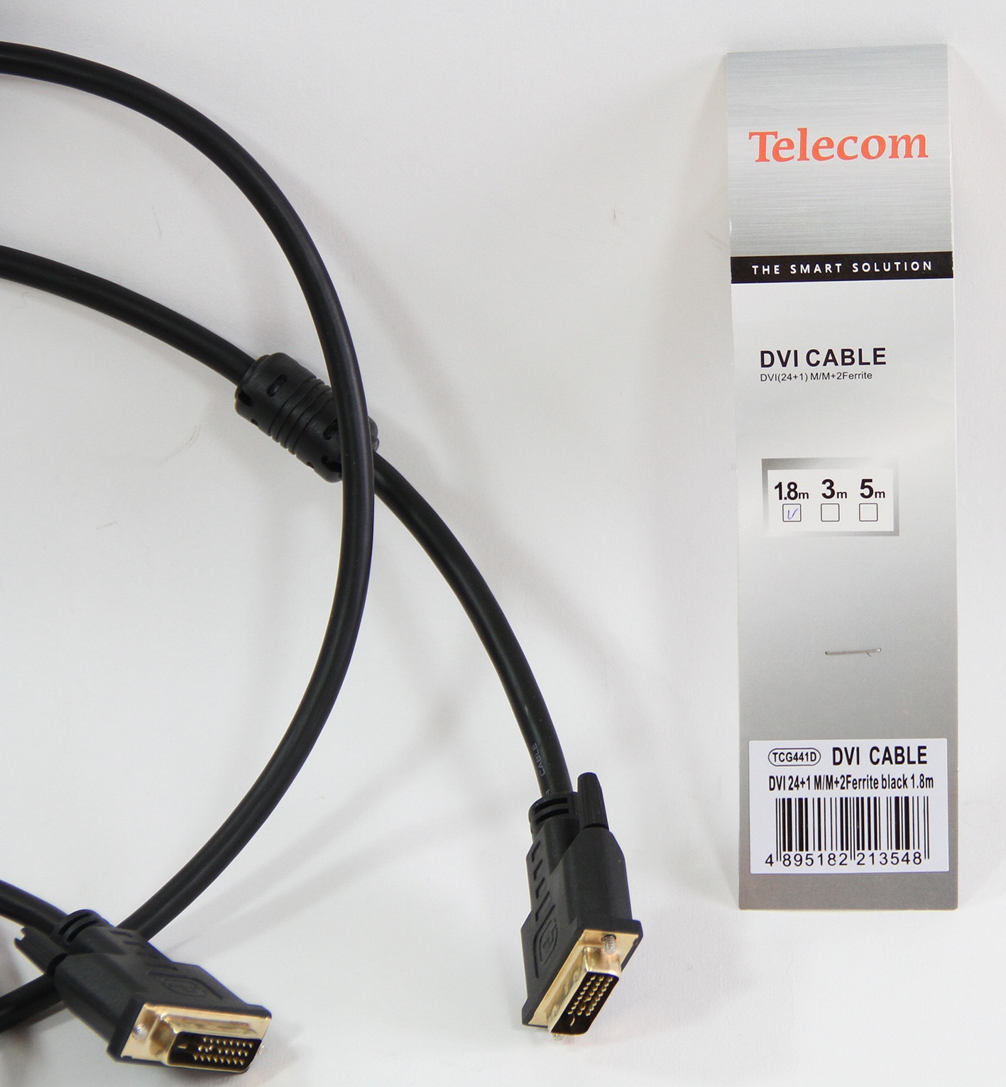 фото Кабель TELECOM DVI-D - DVI-D, TCG441D-1.8M, черный