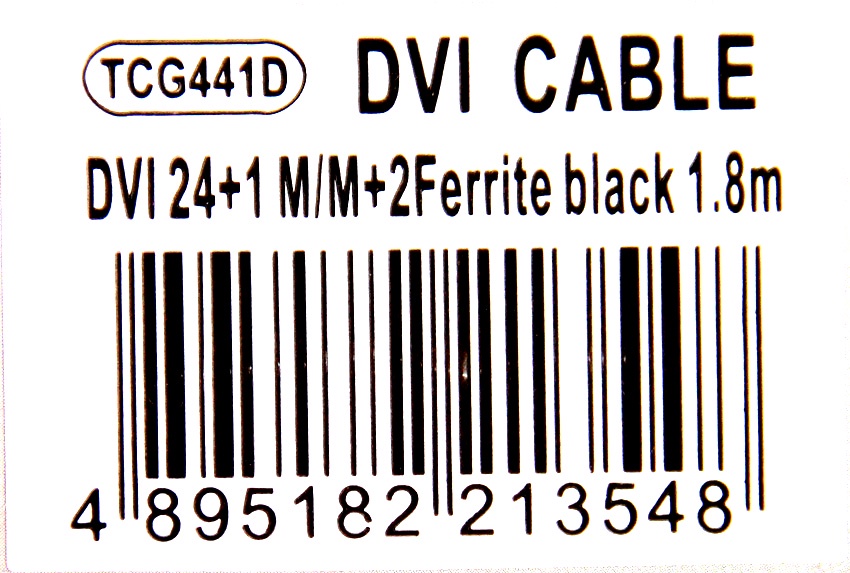 фото Кабель TELECOM DVI-D - DVI-D, TCG441D-1.8M, черный