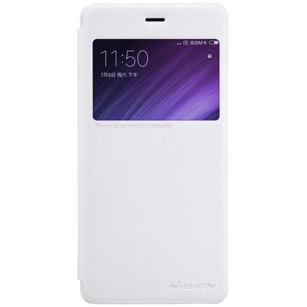 Чехол для сотового телефона Nillkin Книжка Sparkle Xiaomi Redmi 4x White (с окном), белый