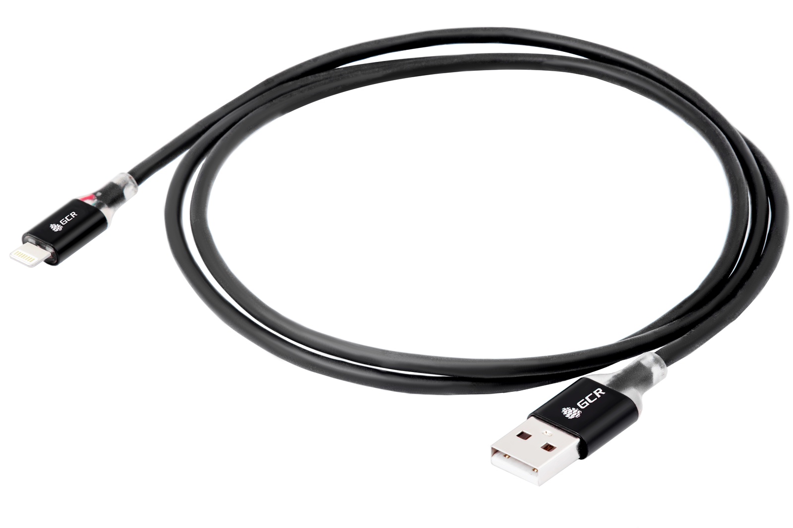 фото Кабель USB 2.0 Greenconnect Apple Lightning-USB, GCR-51032, 3A, 1.0m, MFI для Iphone, светодиодный индикатор