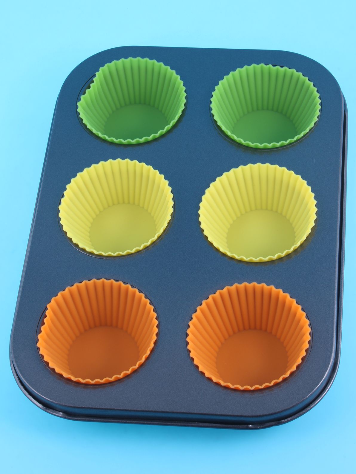 фото Форма для выпечки Выручалочка с силиконовыми вставками, OS4, желтый, оранжевый, зеленый