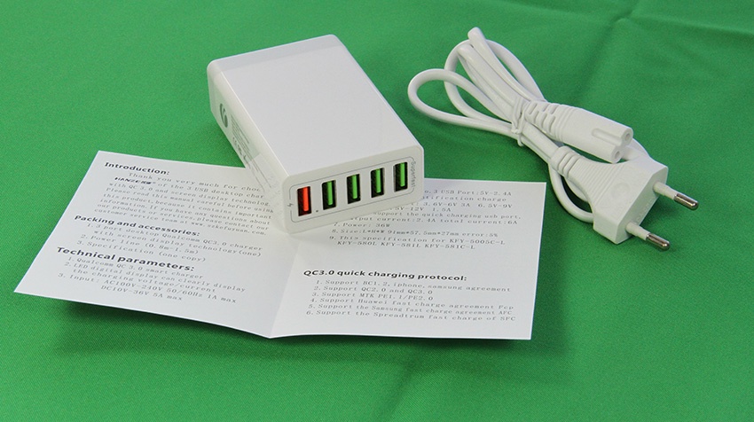 фото Зарядное устройство VCOM AC Plug 100-220V → 5 USB, CA-M046