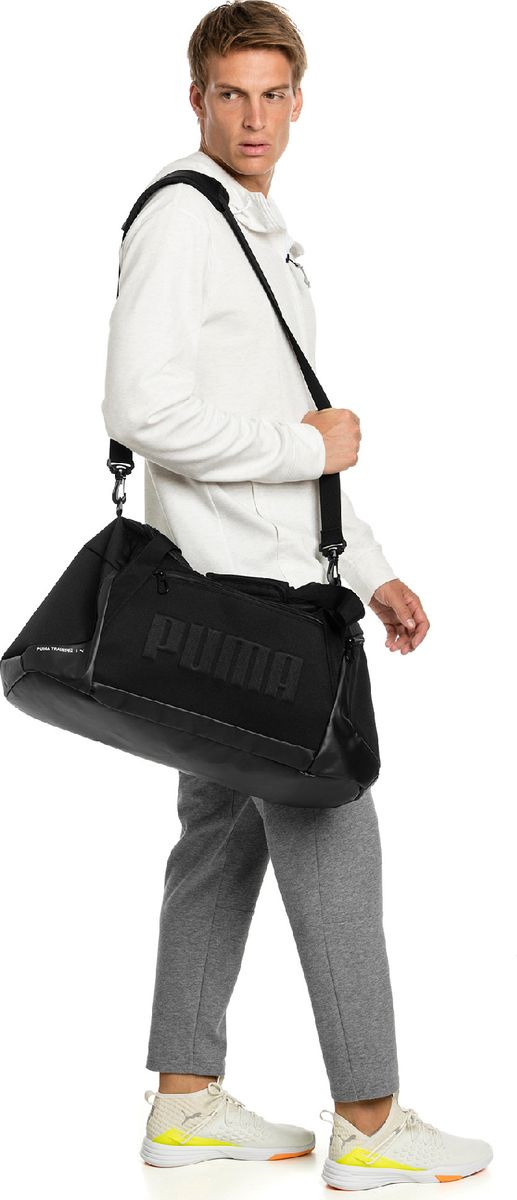 фото Сумка мужская Puma GYM Duffle Bag M, 07574101, темно-синий