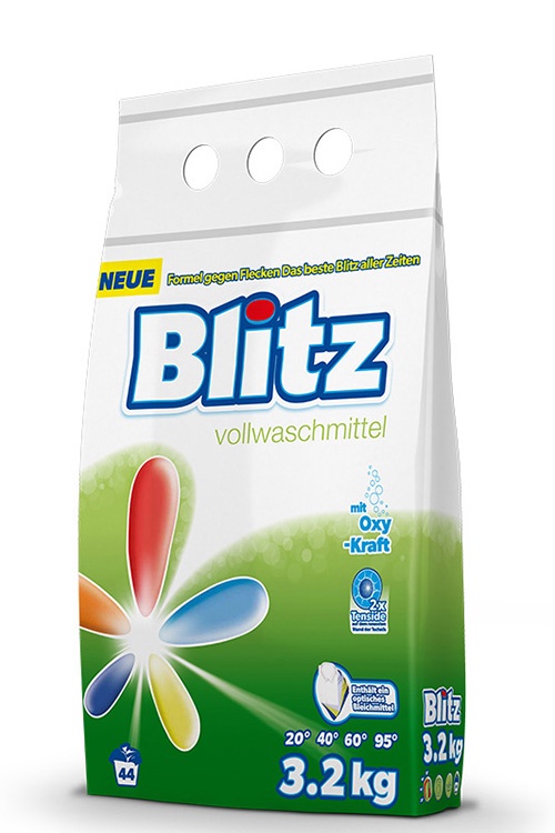Стиральный порошок blitz Концентрат, пятновыводитель, для цветных и белых вещей, 3.2