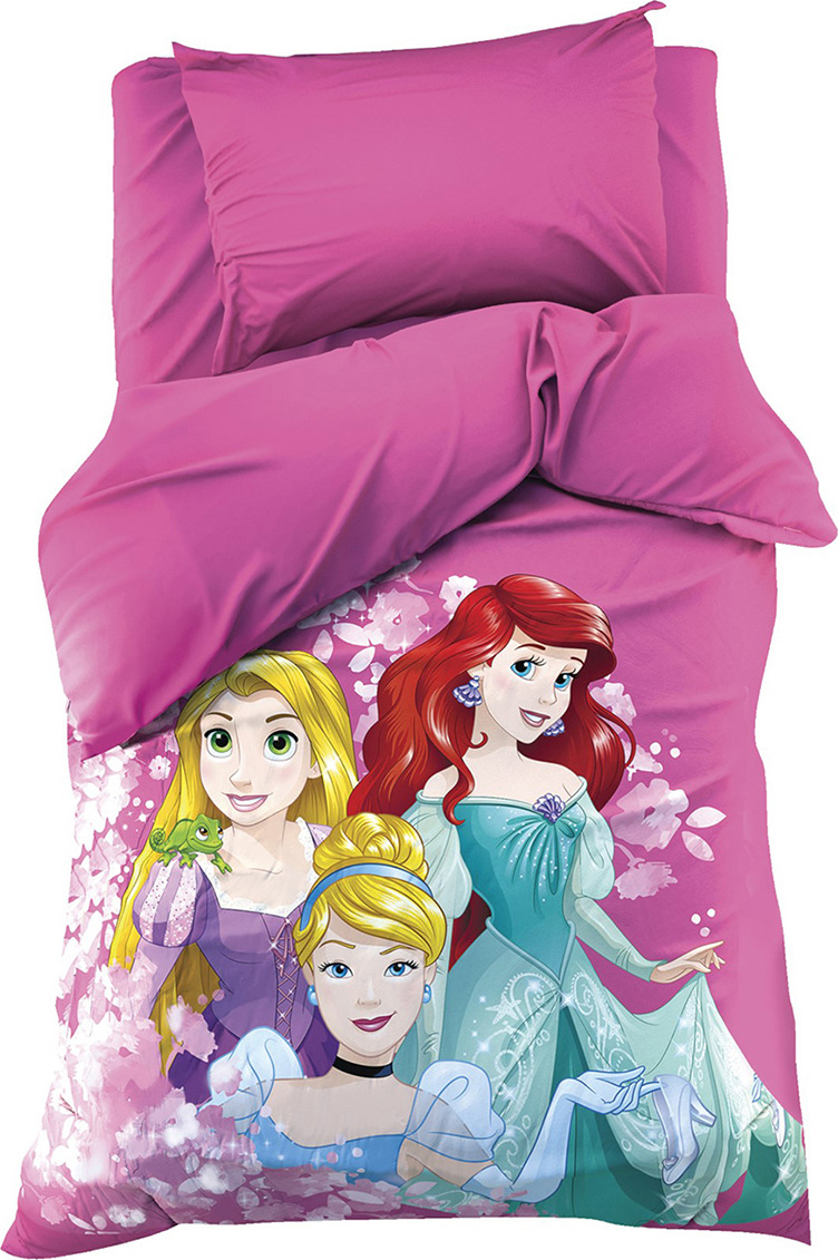 фото Комплект постельного белья Disney Принцессы, 3989295, разноцветный, наволочка 50x70
