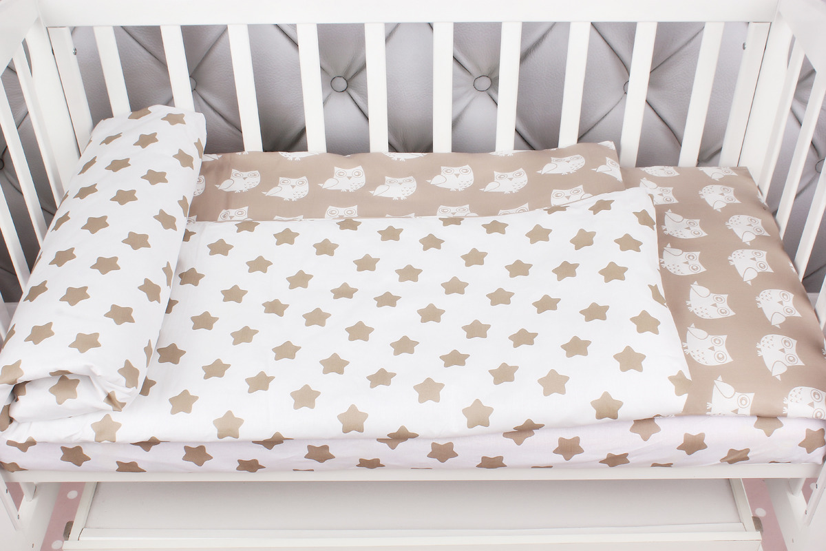 фото Комплект постельного белья детский AmaroBaby Baby Boom, пряники, коричневый, бязь, 3 предмета